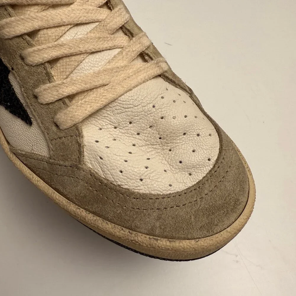 GOLDEN GOOSE BALL STAR SUEDE GLITTER STAR SNEAKERS - Picture 7 of 10